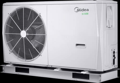 Midea 8kW Heatpump for Heating & Hot Water & 300 Litre Standard Heat Pump Unvented Cylinder