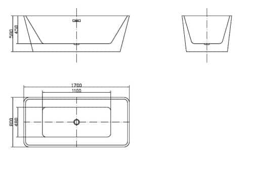 Mull Slim Edge Freestanding Bath - Image 2