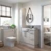 Alba 200mm Toilet Roll Holder - Light Grey Gloss - Image 2