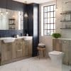 Alba 600mm Mirrored Unit - Nebraska Oak - Image 2