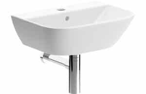 Cedarwood 450x320mm 1TH Cloakroom Basin & Bottle Trap