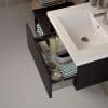 Carino 600mm 1 Drawer Wall Hung Basin Unit (No Top) - Graphitewood - Image 4