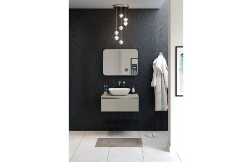 Carino 815mm 2 Drawer Floor Standing Basin Unit Inc. Basin - Latte - Image 2