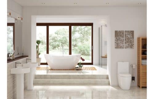 Cilantro 555x430mm 1TH Basin & Full Pedestal - Image 2