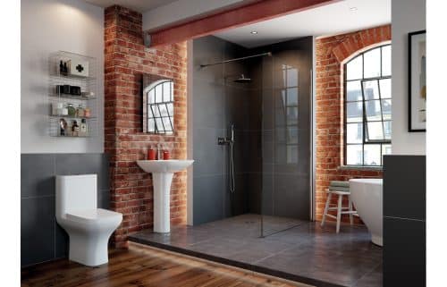 Cedarwood 560x450mm 1TH Basin & Full Pedestal (Boxed) - Image 2