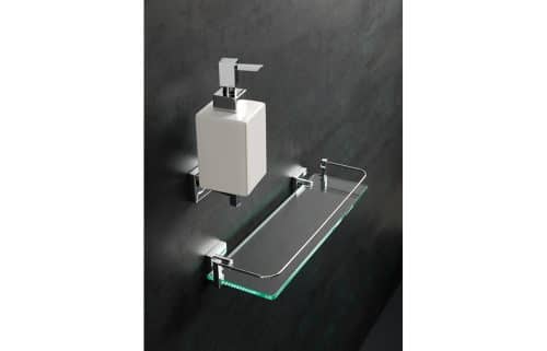 Lissi Wall Mounted Soap Dispenser - Chrome & White - Image 2