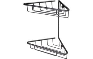 Elena 2-Tier Corner Shower Storage - Black