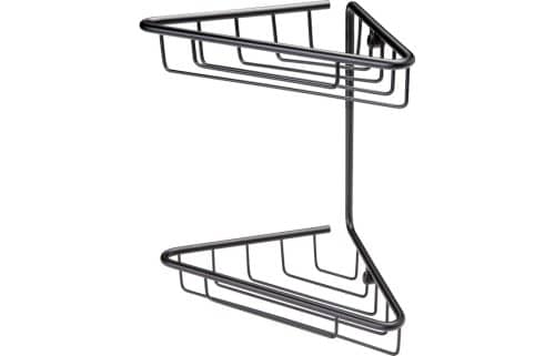 Elena 2-Tier Corner Shower Storage - Black