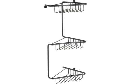 Elena 3-Tier Corner Shower Storage - Black