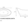 Farleigh Freestanding 1500x720x720mm Bath - Image 4