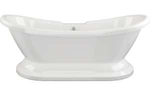 Grace Freestanding 2TH 1760x700x720mm Bath w/Base - White