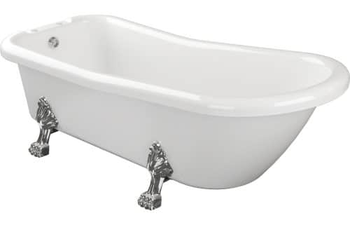 Bayswater Freestanding 2TH 1530x670x760mm Bath w/Feet - White - Image 2