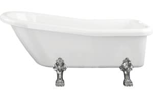 Bayswater Freestanding 2TH 1530x670x760mm Bath w/Feet - White