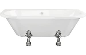 Finchley Freestanding Back To Wall 2TH 1700x800x600mm Bath w/Feet - White