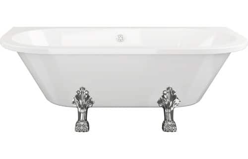 Finchley Freestanding Back To Wall 2TH 1700x800x600mm Bath w/Feet - White