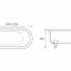 Clevedon Freestanding 2TH 1500x750x650mm Corner Bath w/Feet - Image 4