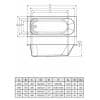Essentials 1700mm x 700mm Single End Bath & Legs - Image 2