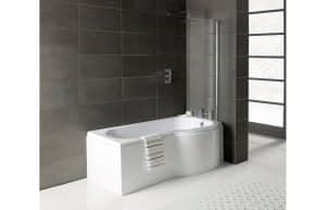 Essentials P-Shape 1700x700 Single End Bath Only - Right
