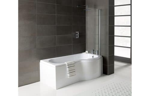Essentials P-Shape 1700x700 Single End Bath Only - Right