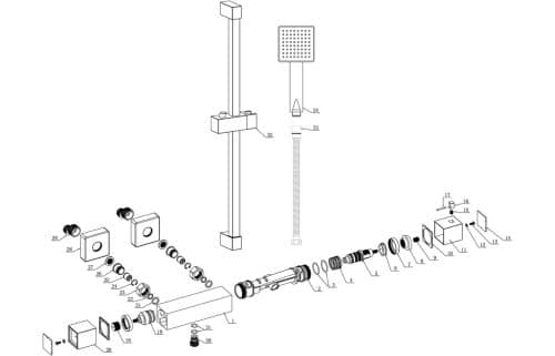 Argo Cool-Touch Thermostatic Bar Mixer Shower - Image 2