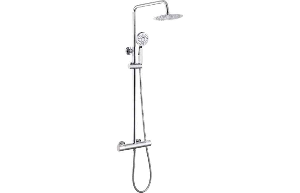 Terra CoolTouch Thermostatic Mixer Shower w/Riser & Overhead Kit MPH