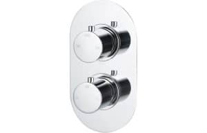 Astro Thermostatic Twin Shower Valve - Two Outlet