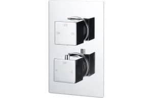 Comet Thermostatic Twin Shower Valve - Two Outlet