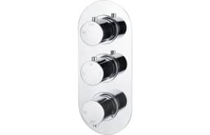 Astro Thermostatic Triple Shower Valve - Two Outlet