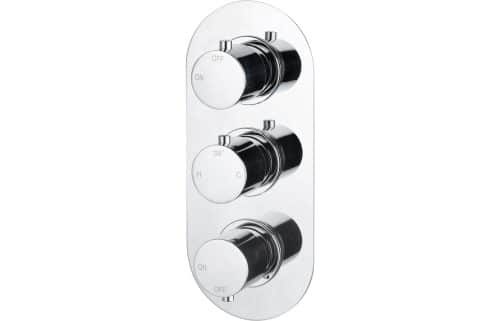 Astro Thermostatic Triple Shower Valve - Two Outlet