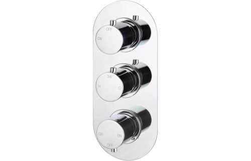 Astro Thermostatic Triple Shower Valve - Three Outlet