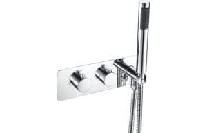 Luna Thermostatic Shower Valve with Handset - Two Outlet