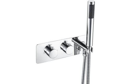 Luna Thermostatic Shower Valve with Handset - Two Outlet