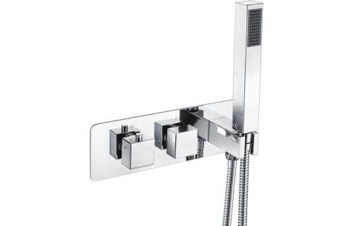 Lyra Thermostatic Shower Valve with Handset - Two Outlet