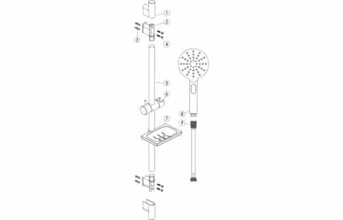 Round Push Button Shower Kit - Image 2