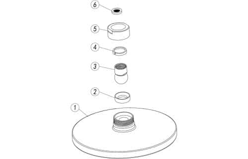Round Showerhead 200mm - Chrome - Image 2