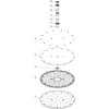 Round Brass 200mm Showerhead - Chrome - Image 2