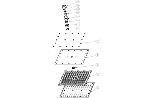 Square Brass 200mm Showerhead - Chrome - Image 2