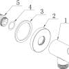 Handset Wall Bracket w/Wall Outlet - Round - Image 2