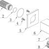 Chrome Wall Outlet Elbow - Square - Image 2