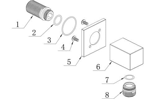 Chrome Wall Outlet Elbow - Square - Image 2