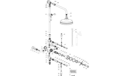 Traditional Exposed Two Outlet w/Riser Kit & Overhead - Image 2