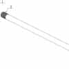 320mm Round Shower Arm - Brushed Brass - Image 2