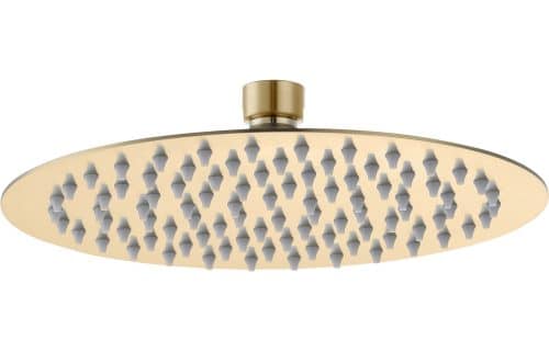 250mm Round Shower Head - Brushed Brass
