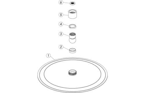 250mm Round Shower Head - Brushed Brass - Image 2