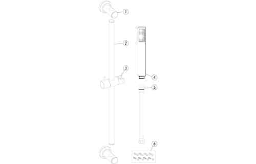 Slider Rail & Kit - Brushed Brass - Image 2