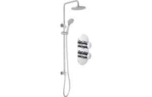 Astro Shower Pack Two - Twin Two Outlet w/Riser & Overhead Kit