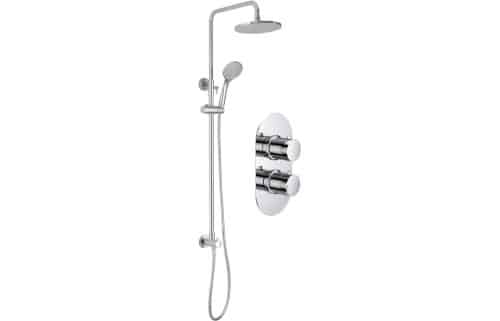 Astro Shower Pack Two - Twin Two Outlet w/Riser & Overhead Kit