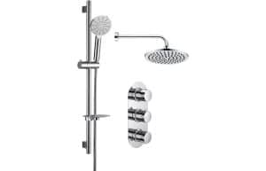 Astro Shower Pack Four - Triple Two Outlet w/Riser & Overhead Kit