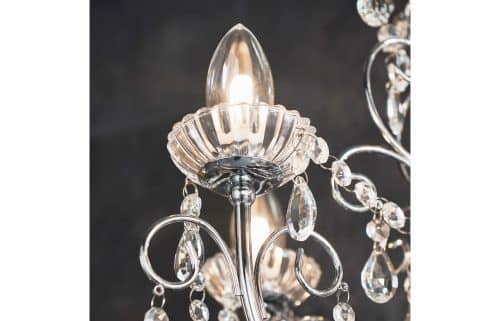 Sparkle 5 Arm Chandelier Ceiling Light - Chrome - Image 5