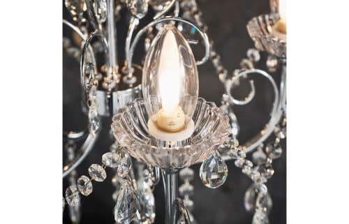 Sparkle 5 Arm Chandelier Ceiling Light - Chrome - Image 6